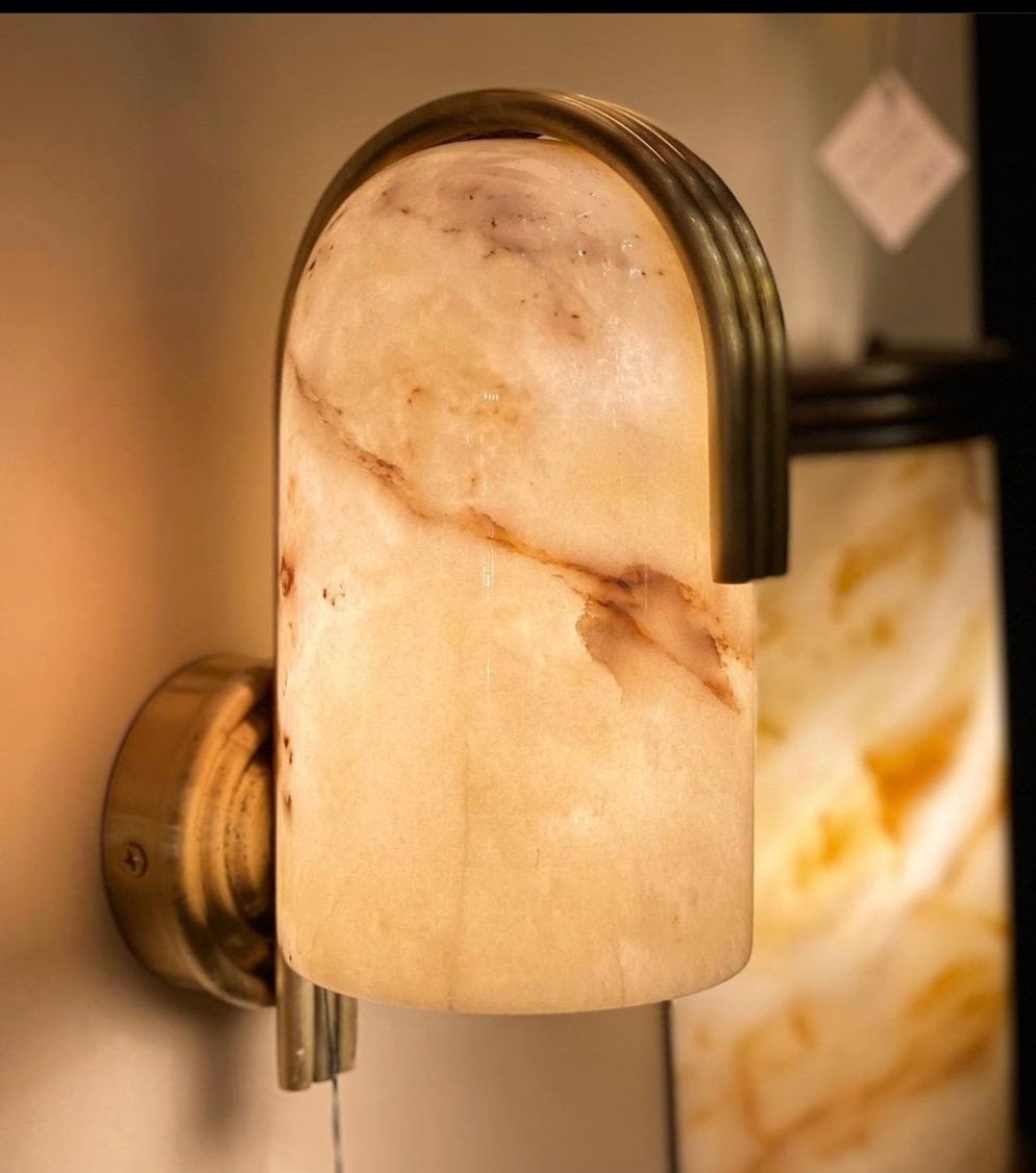 BOLOS Marble Art Deco Wall Sconce - Light Fixture, Design Lighting, Marble Wall Lighting, Bedside Light, Art Deco Lighting, Vanity Lighting