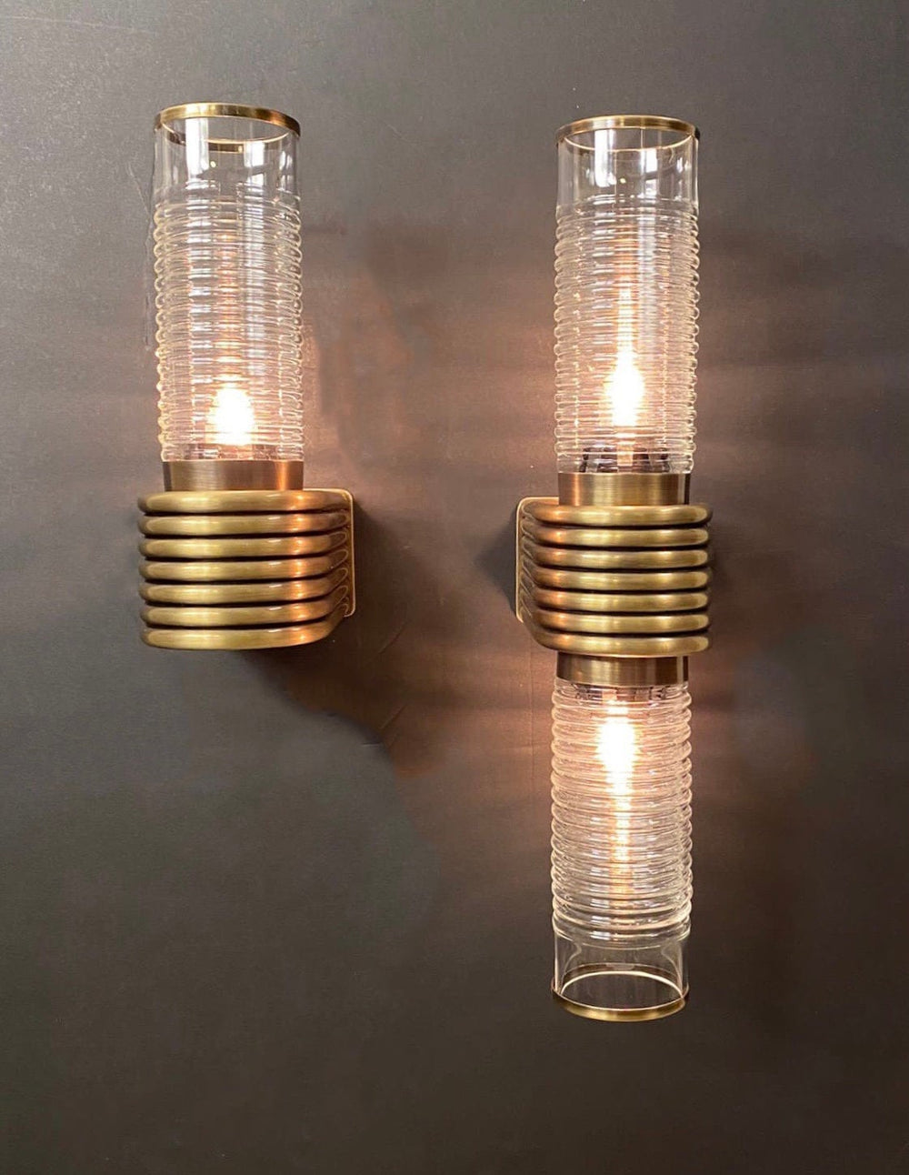 GLAPULA Double Wall Sconce - Light Fixture, Wall Lighting, Wall Light, Glass Sconce , Bedside Light, Art Deco Lighting, Design Lighting