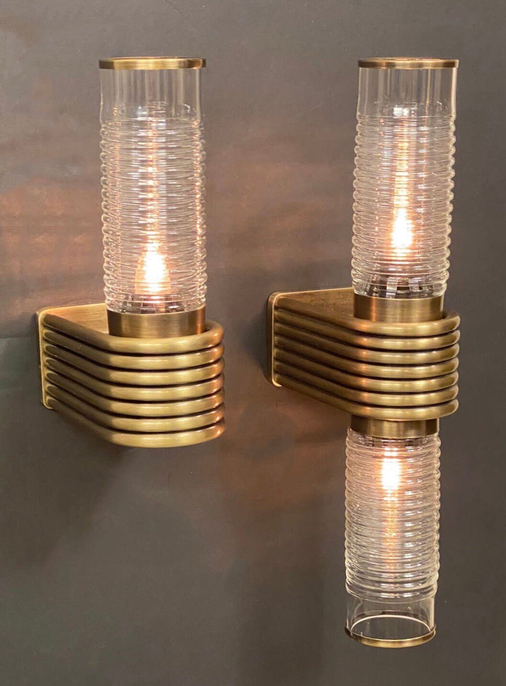 GLAPULA Double Wall Sconce - Light Fixture, Wall Lighting, Wall Light, Glass Sconce , Bedside Light, Art Deco Lighting, Design Lighting