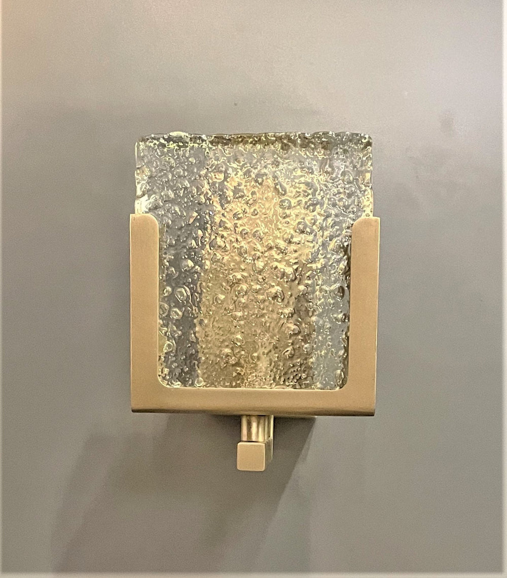 TROMSO Cast Glass Wall Sconce - Light Fixture, Wall Lighting, Wall Lamp, Wall Light , Bedside Light, Handmade Lighting