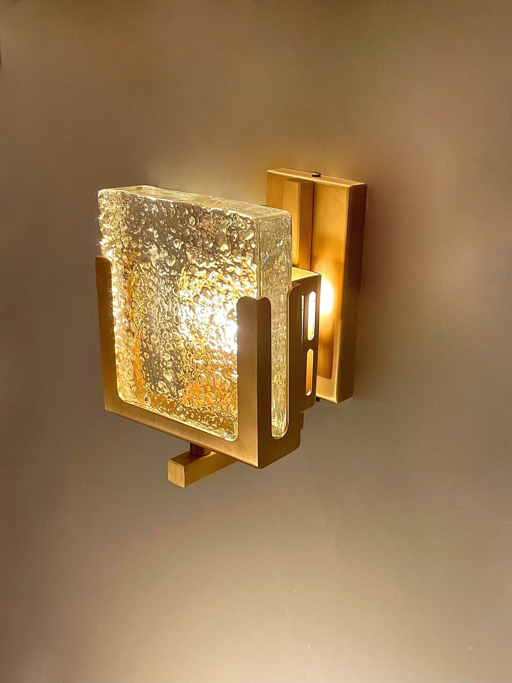 TROMSO Cast Glass Wall Sconce - Light Fixture, Wall Lighting, Wall Lamp, Wall Light , Bedside Light, Handmade Lighting