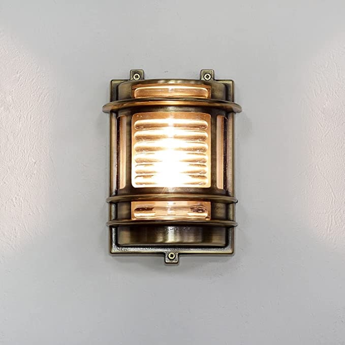 ASOPIA Nautical Wall Sconce - Nautical Wall Light , Outdoor Light, Patio Light, IP54 Lighting, Brass Casting Light, Bulkhead Light, Marinal