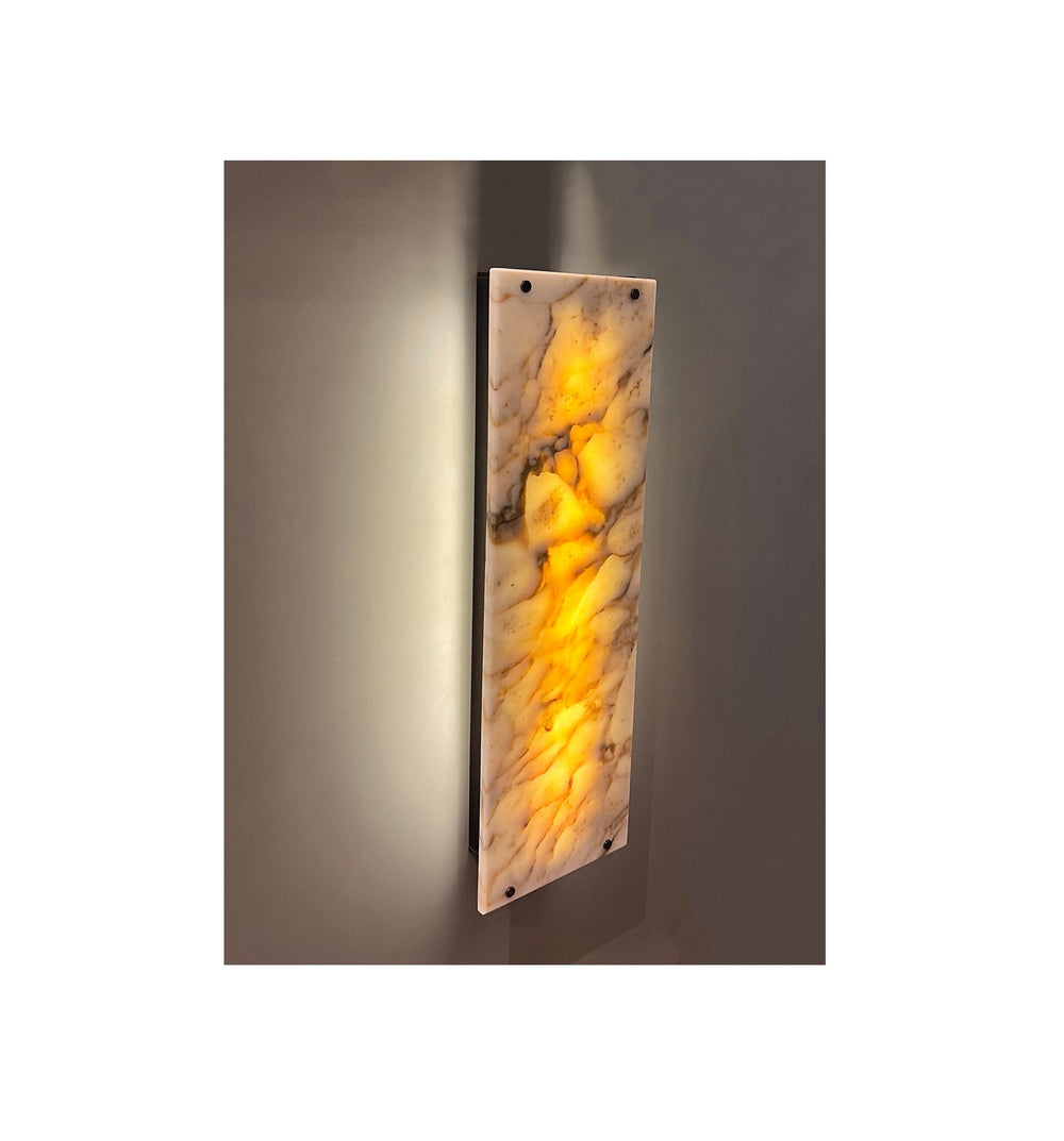 POLARIS Marble Sconce - Wall Light, Patio Lighting, Eclectic Wall Lighting, Marble Wall Sconce, Mid Century Modern Lighting