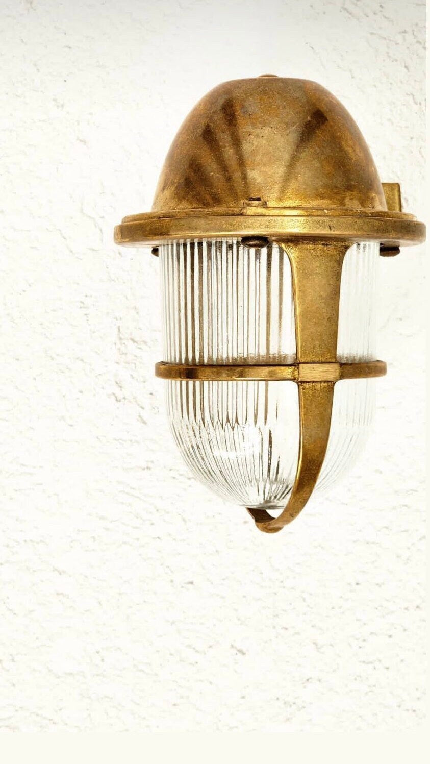 DELSOL GRANDE Nautical Wall Sconce - Nautical Wall Light, Outdoor Light, Patio Light, IP64 Lighting, Brass Casting Light, Bulkhead, Marinal