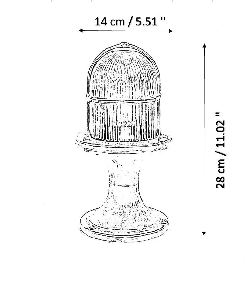 DELSOL Nautical Dock Lamp - Nautical Column Light, Outdoor Light, Patio Light, IP54 Lighting, Maritime Lamp