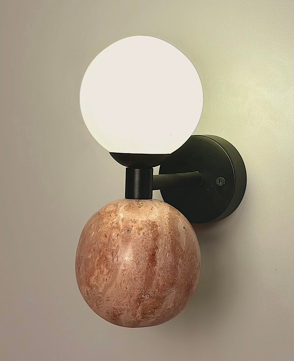 BOLLE Marble Sconce - Wall Light, Living Room Lighting, Hallway Wall Lighting, Marble Wall Sconce, Mid Century Modern Lighting