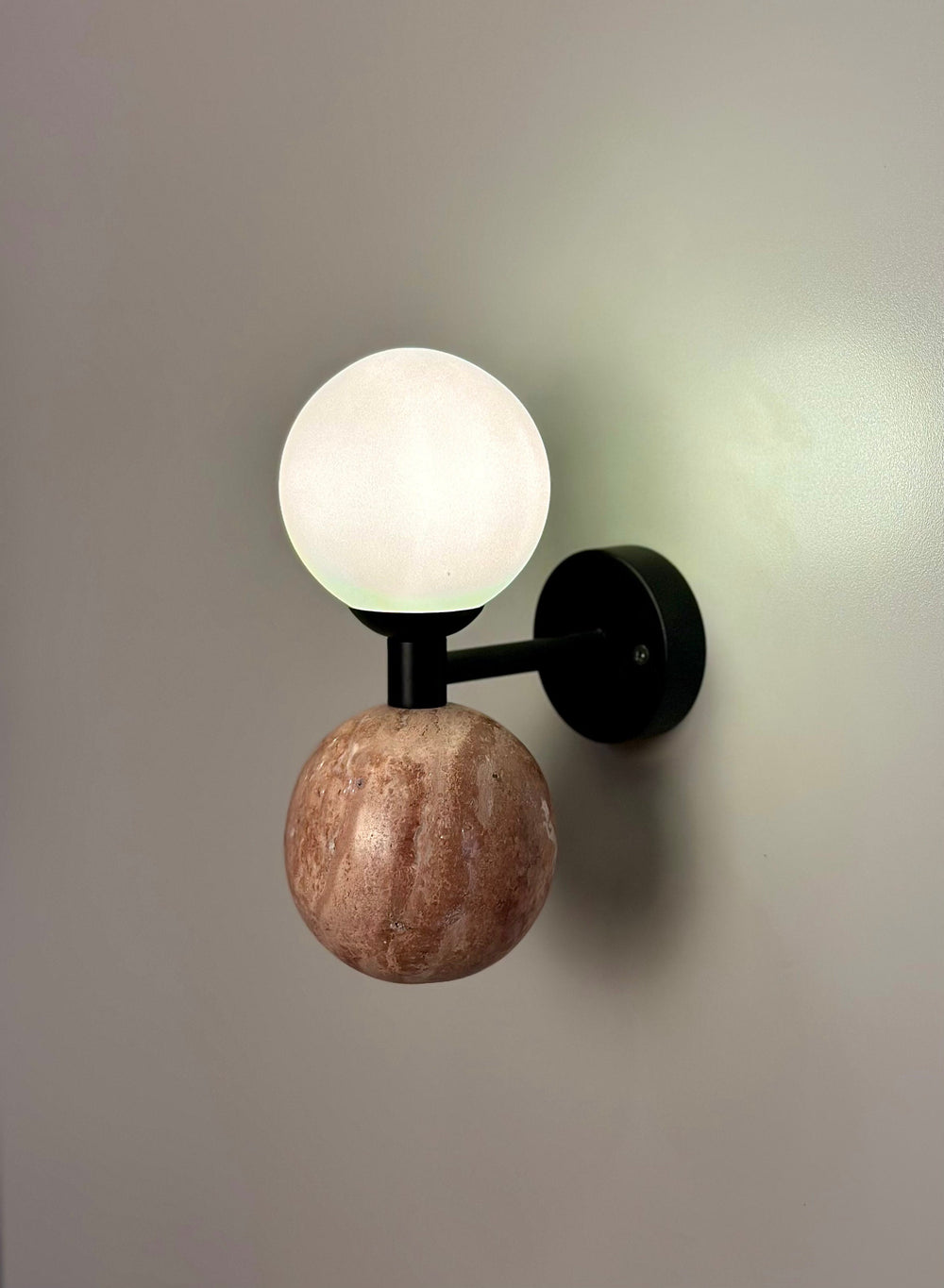 BOLLE Marble Sconce - Wall Light, Living Room Lighting, Hallway Wall Lighting, Marble Wall Sconce, Mid Century Modern Lighting