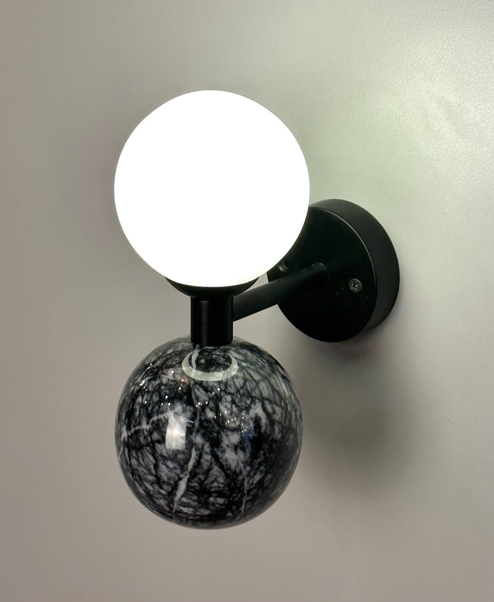 BOLLE Marble Sconce - Wall Light, Living Room Lighting, Hallway Wall Lighting, Marble Wall Sconce, Mid Century Modern Lighting