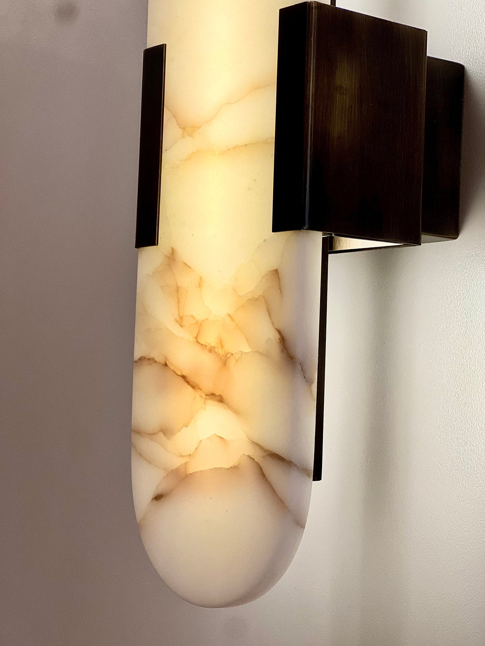 GRAZ MINI Marble Sconce - Wall Light, Patio Lighting, Eclectic Wall Lighting, Marble Wall Sconce, Mid Century Modern Lighting