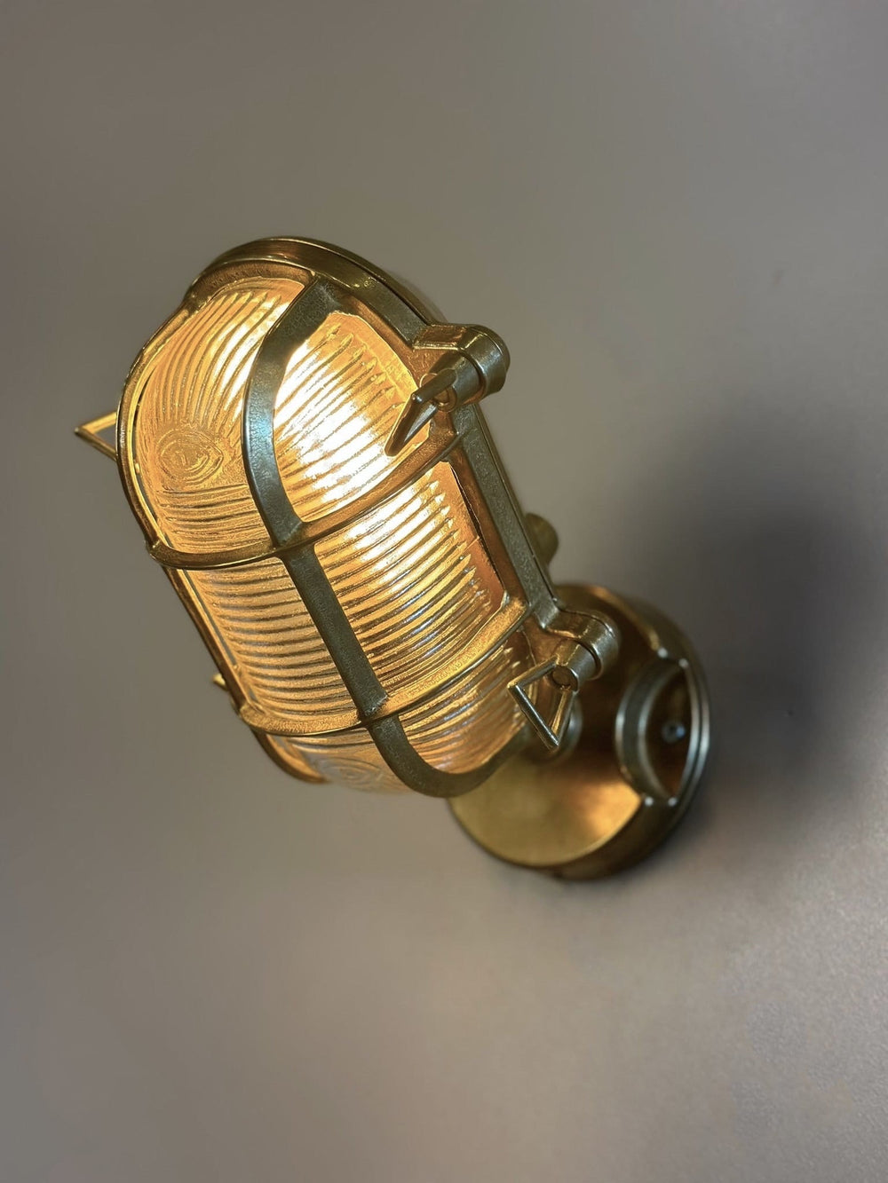 PINSK SMALL ANGLE Nautical Wall Sconce - Wall Light , Outdoor Light, Patio Light, IP64 Lighting, Brass Casting Light, Bulkhead Light