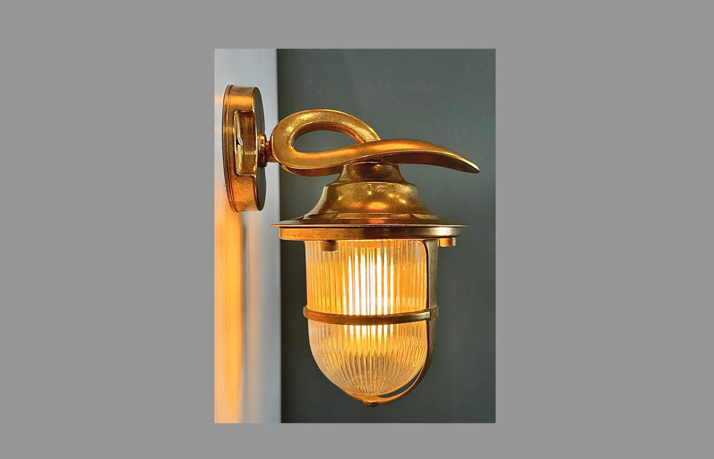 KALA Nautical Wall Sconce - Nautical Wall Light, Outdoor Light, Patio Light, IP64 Lighting, Brass Casting Light, Bulkhead, Marinal