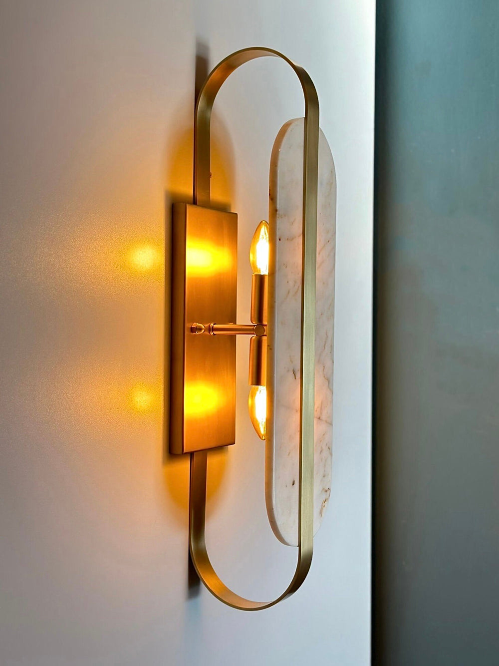 ARGOS Marble Sconce - Wall Light, Patio Lighting, Eclectic Wall Lighting, Marble Wall Sconce, Mid Century Modern Lighting