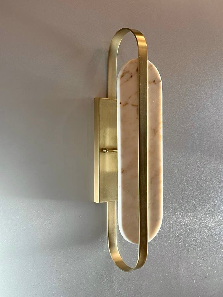 ARGOS Marble Sconce - Wall Light, Patio Lighting, Eclectic Wall Lighting, Marble Wall Sconce, Mid Century Modern Lighting