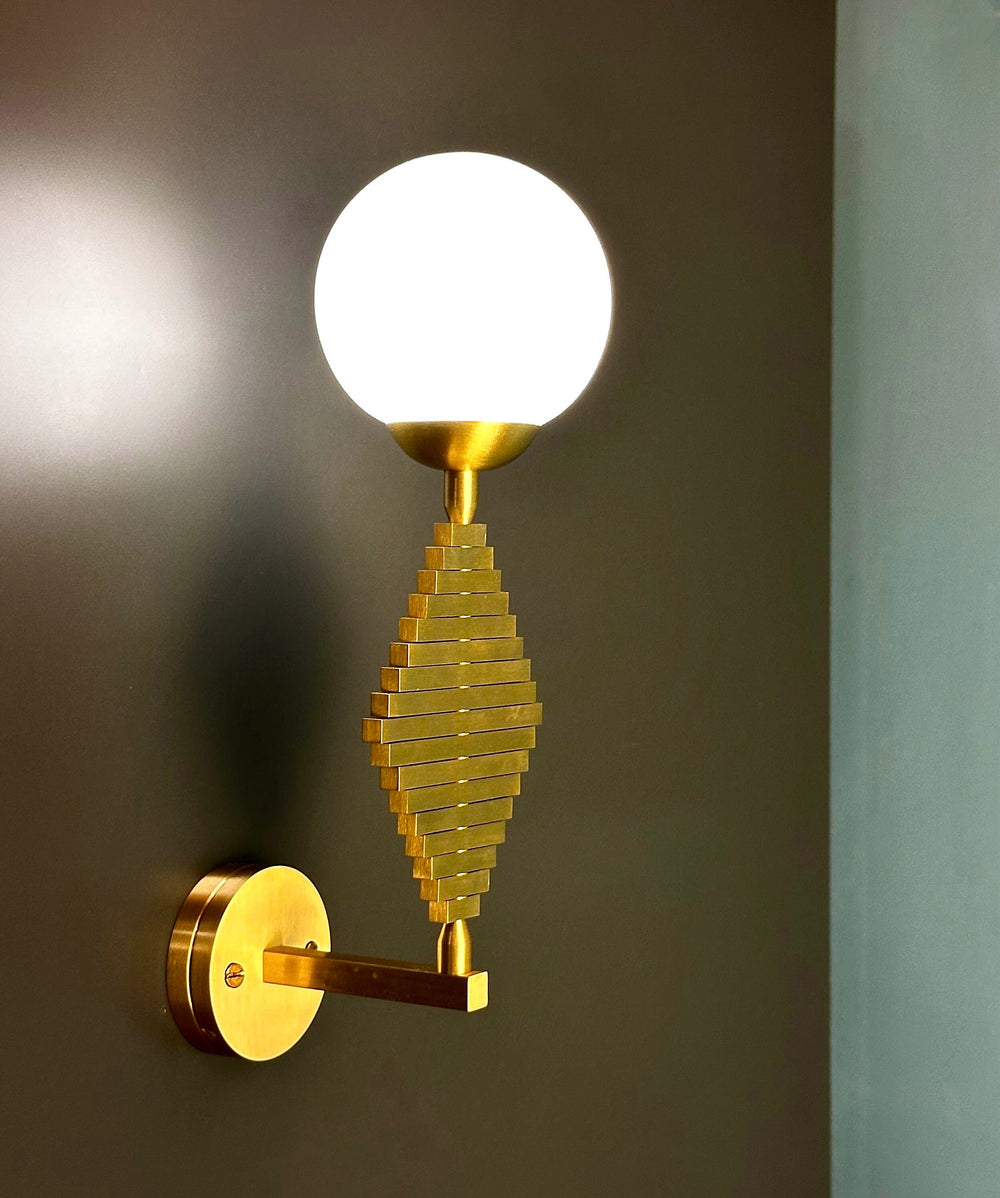 PICAS BRASS Wall Sconce - Wall Light, Living Room Lighting, Hallway Wall Lighting, Playfull Wall Sconce, Mid Century Modern Lighting