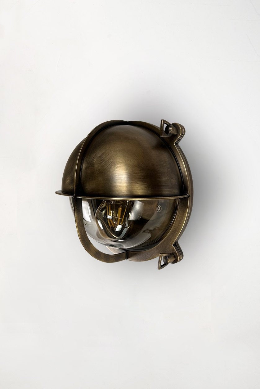 ALAMO Marine Ceiling / Wall Fixture - Nautical Wall Light , Outdoor Light, Patio Light, IP64 Lighting, Brass Casting Light, Bulkhead Light