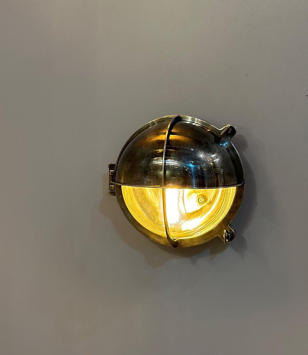 ALAMO Marine Ceiling / Wall Fixture - Nautical Wall Light , Outdoor Light, Patio Light, IP64 Lighting, Brass Casting Light, Bulkhead Light