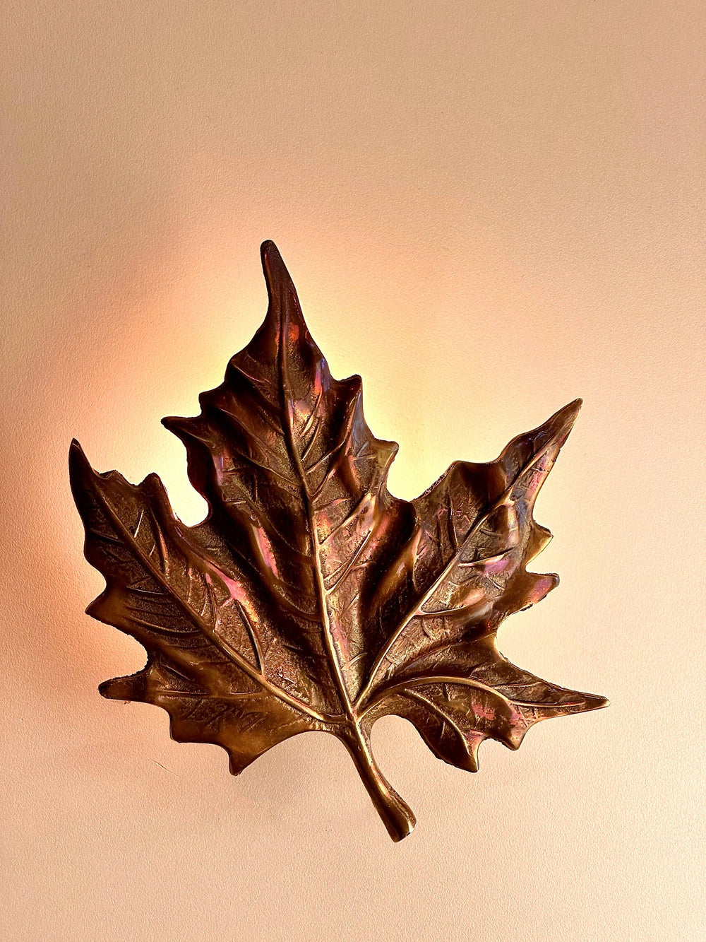 ARCE Maple Leaf Brass Casting Wall Sconce