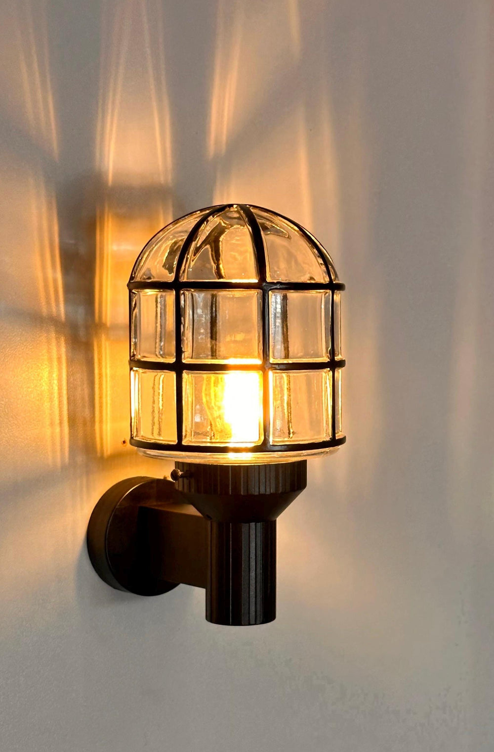 LACROM MARITIME GLASS Wall Sconce - Nautical Wall Light, Outdoor Light, Patio Light, IP64 Lighting, Brass Casting Light, Maritime Sconce