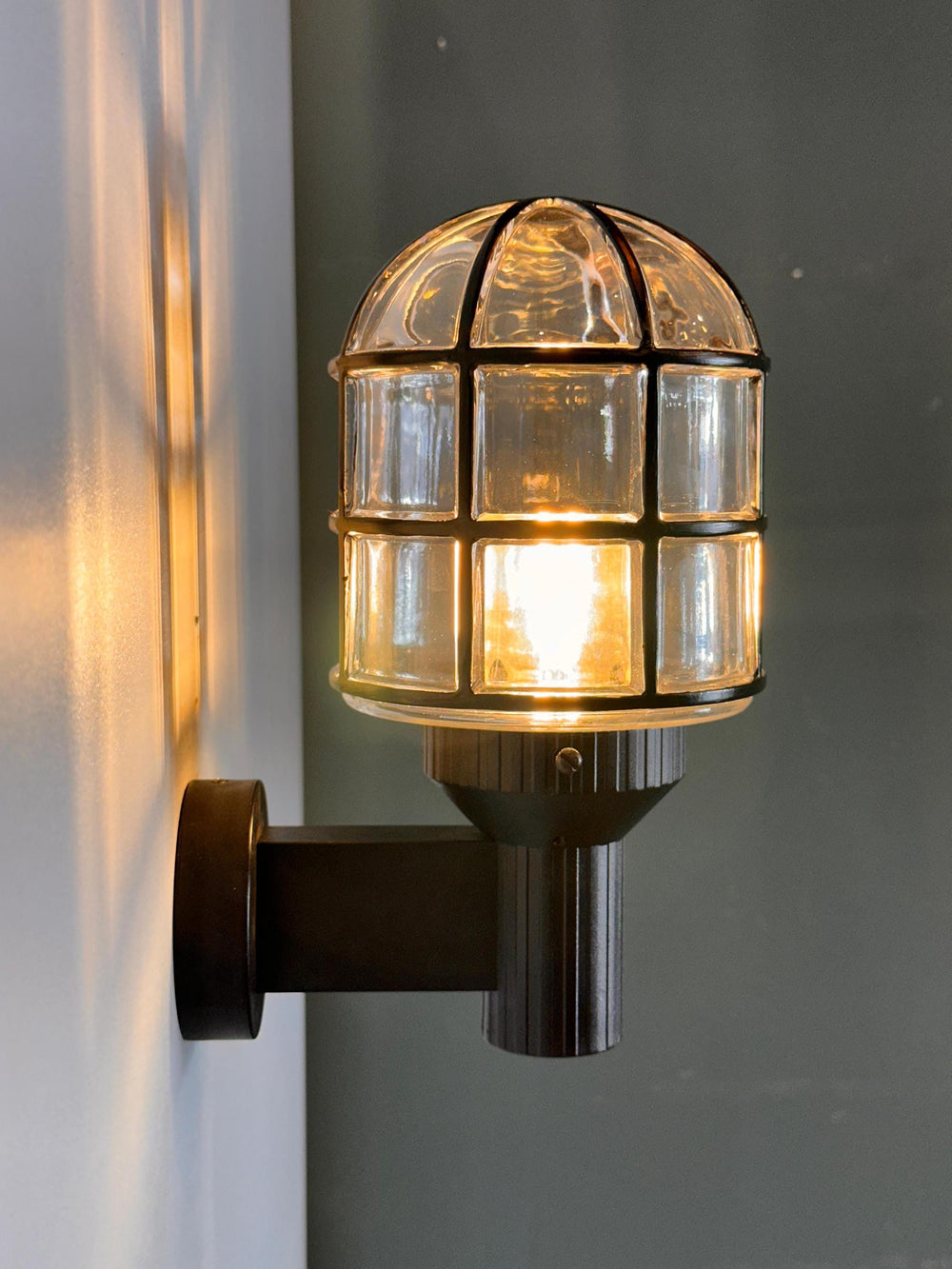 LACROM MARITIME GLASS Wall Sconce - Nautical Wall Light, Outdoor Light, Patio Light, IP64 Lighting, Brass Casting Light, Maritime Sconce