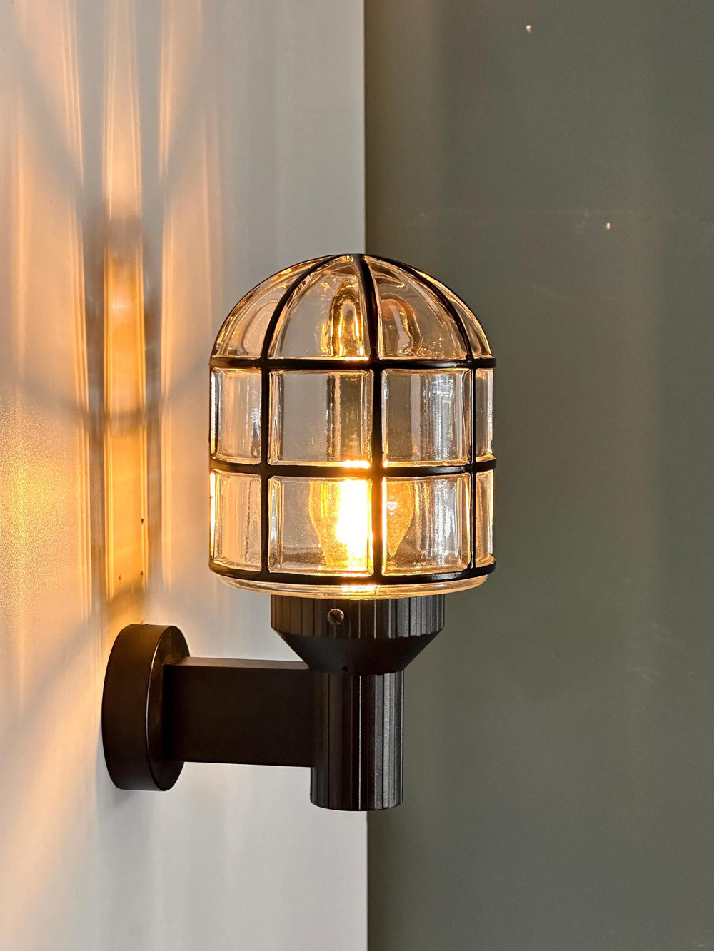 LACROM MARITIME GLASS Wall Sconce - Nautical Wall Light, Outdoor Light, Patio Light, IP64 Lighting, Brass Casting Light, Maritime Sconce