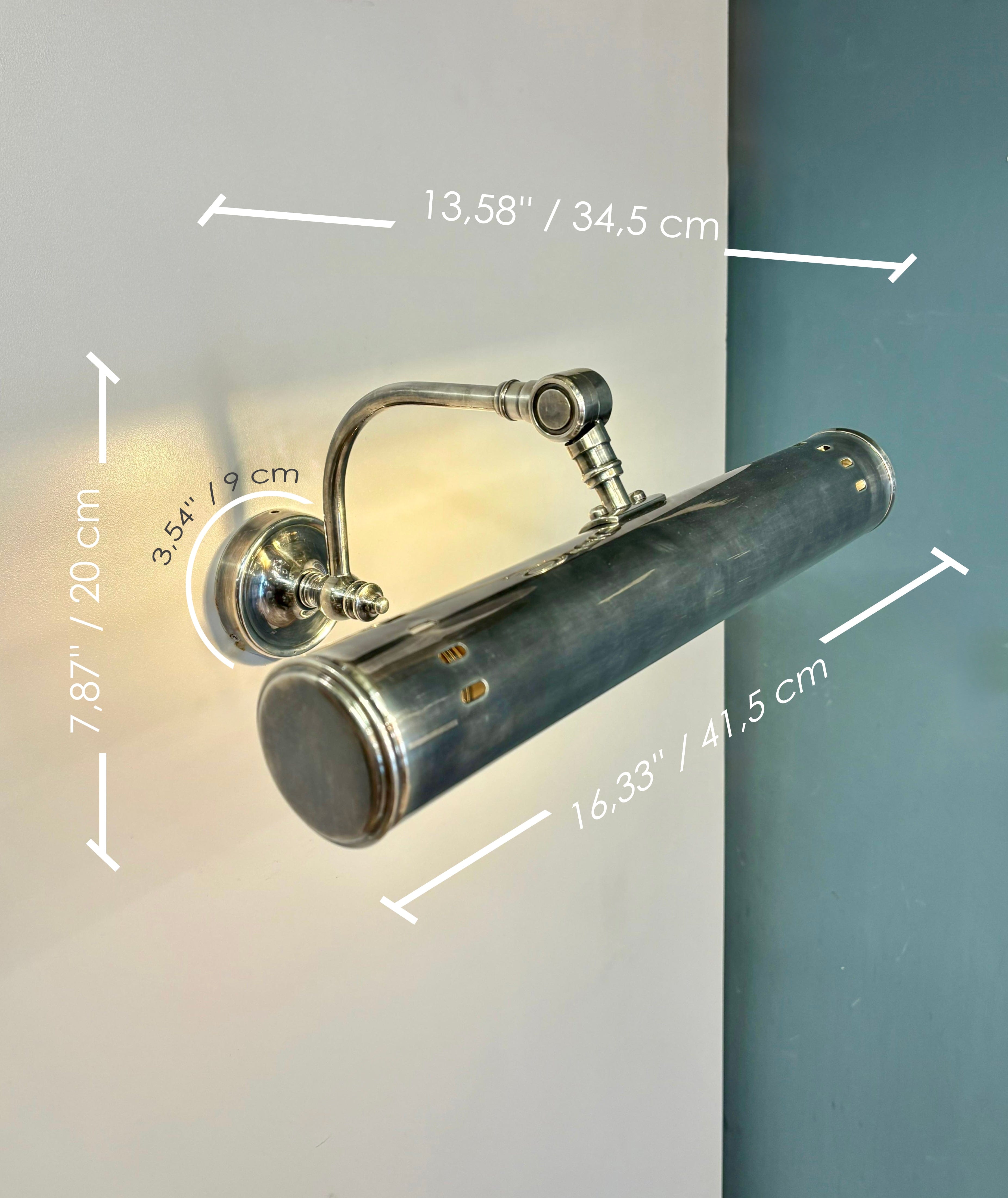 My Store Antique Silver FREGENE Brass Casting Picture Wall Sconce