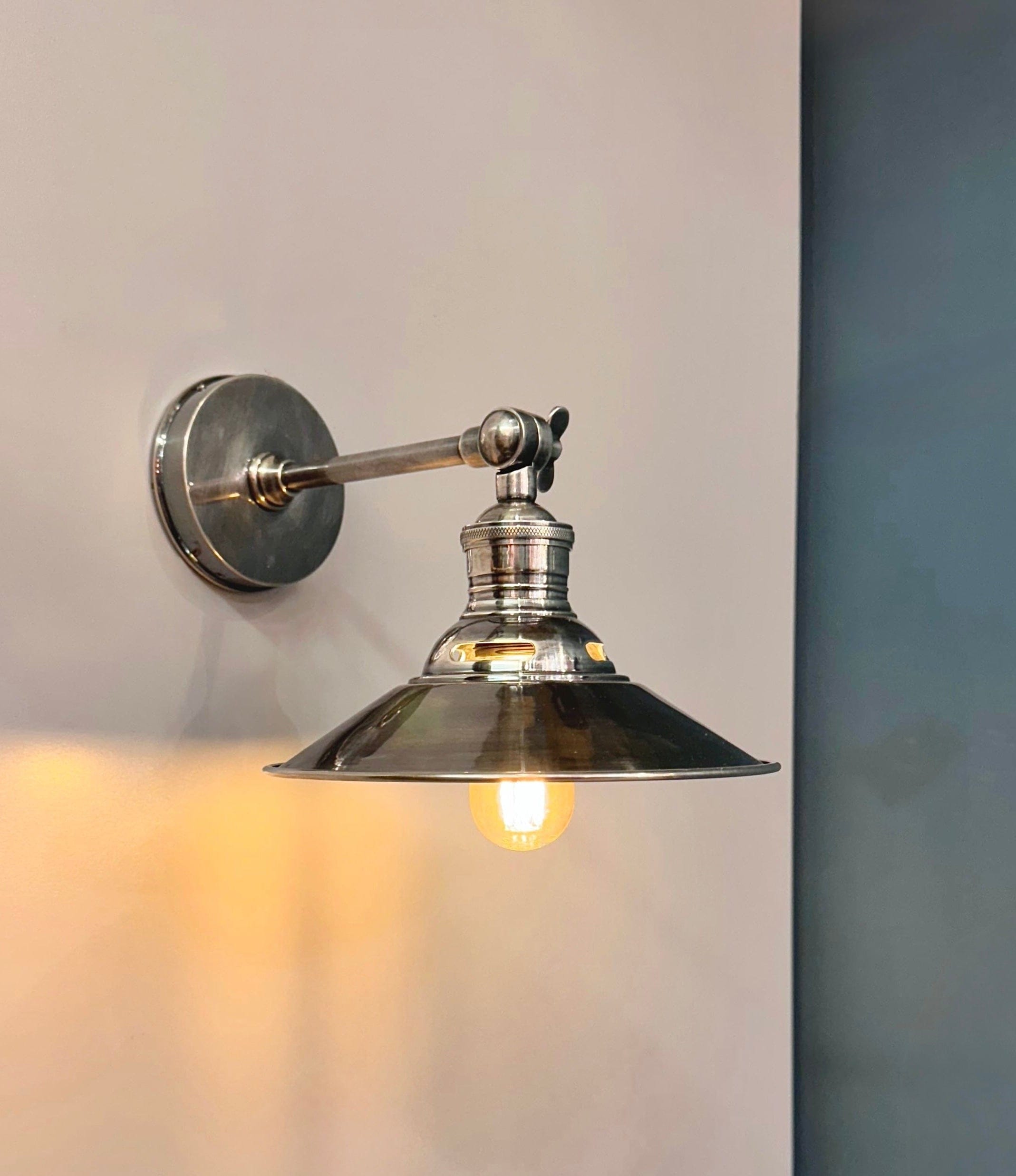 My Store Antique Silver GOLDAP Brass Wall Sconce