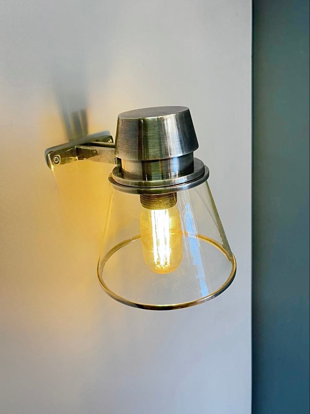 My Store Antique Silver ILAWA Brass Wall Sconce