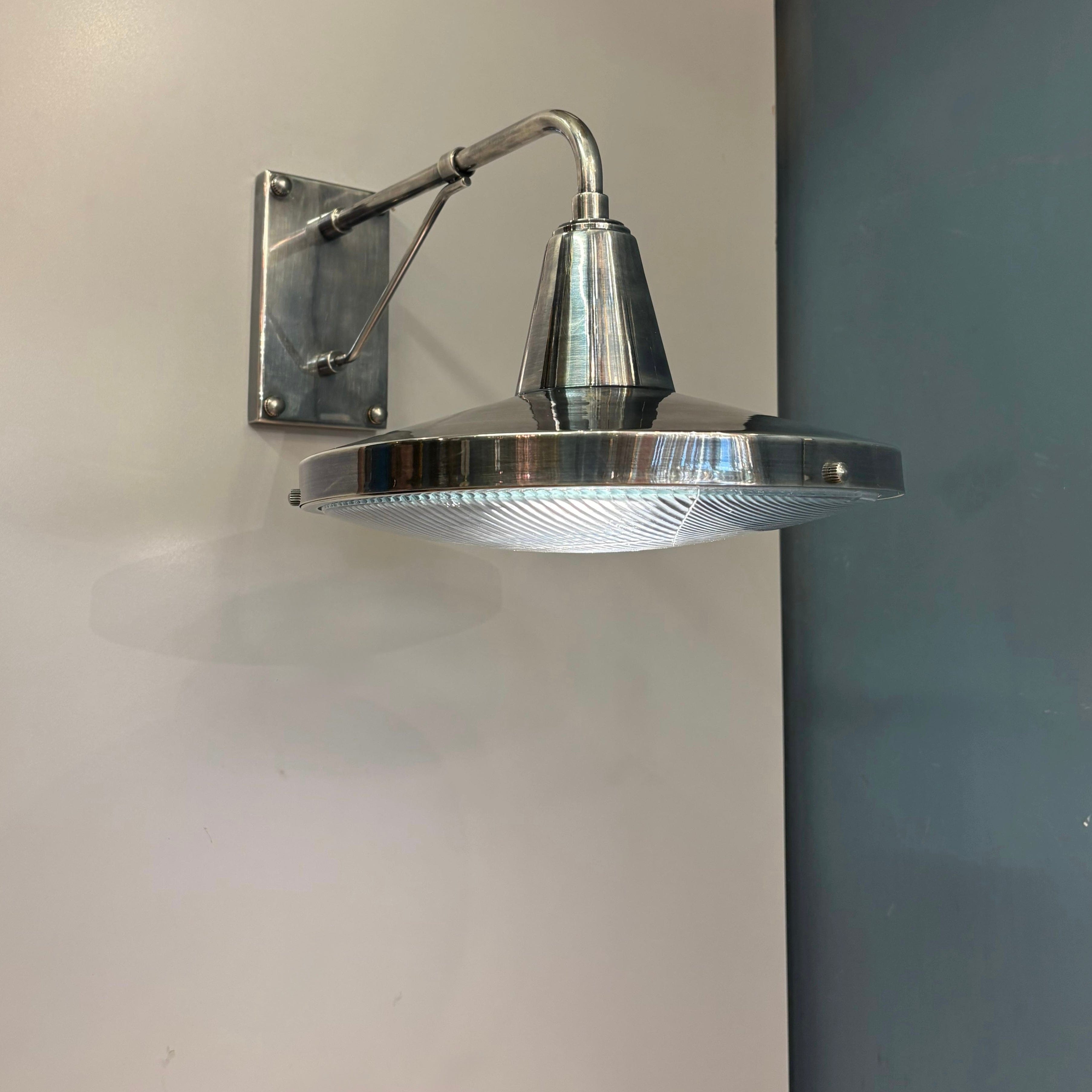 My Store Antique Silver MIRSK Brass Wall Sconce