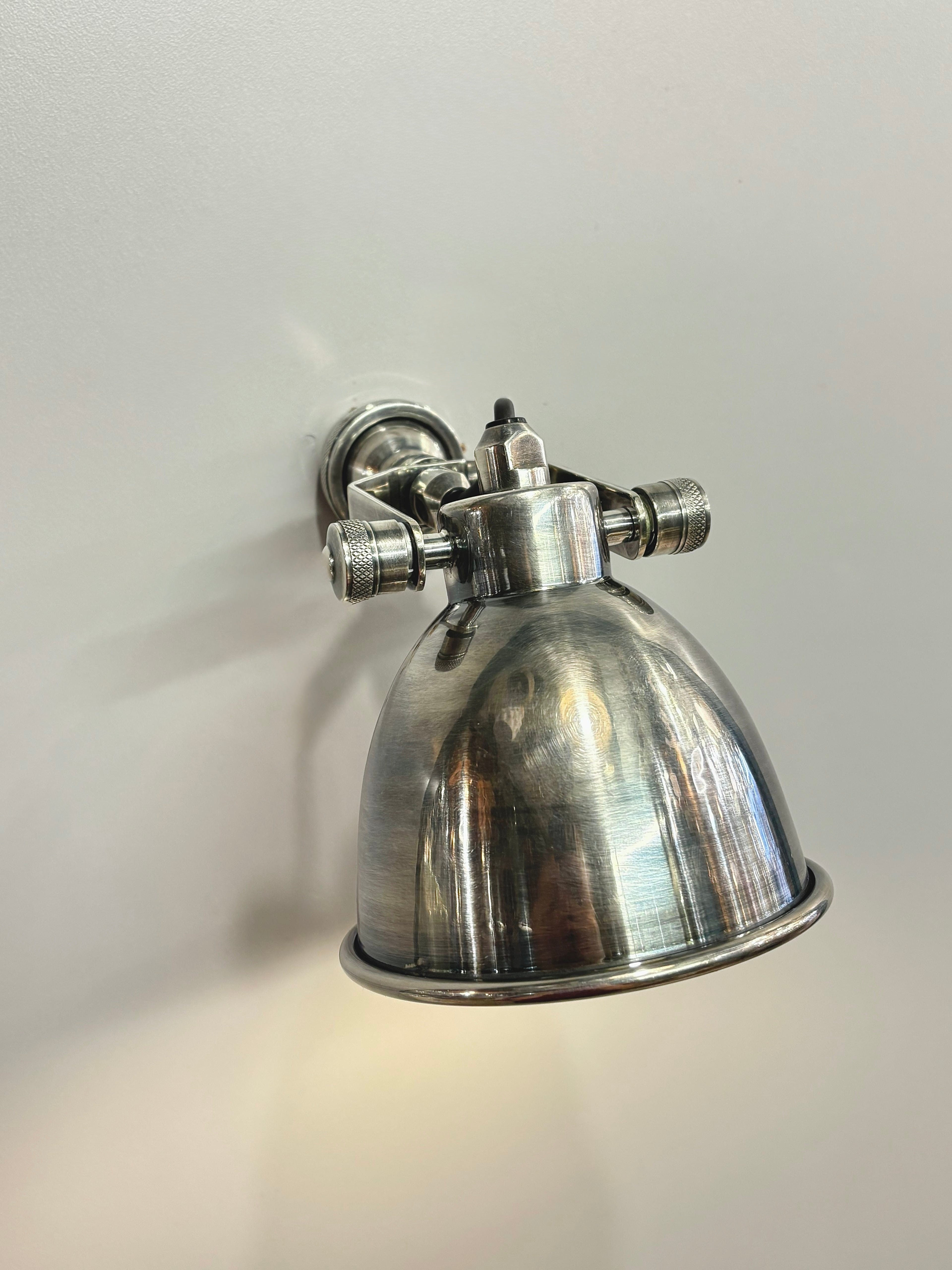 My Store Antique Silver MONTI Brass Wall Sconce