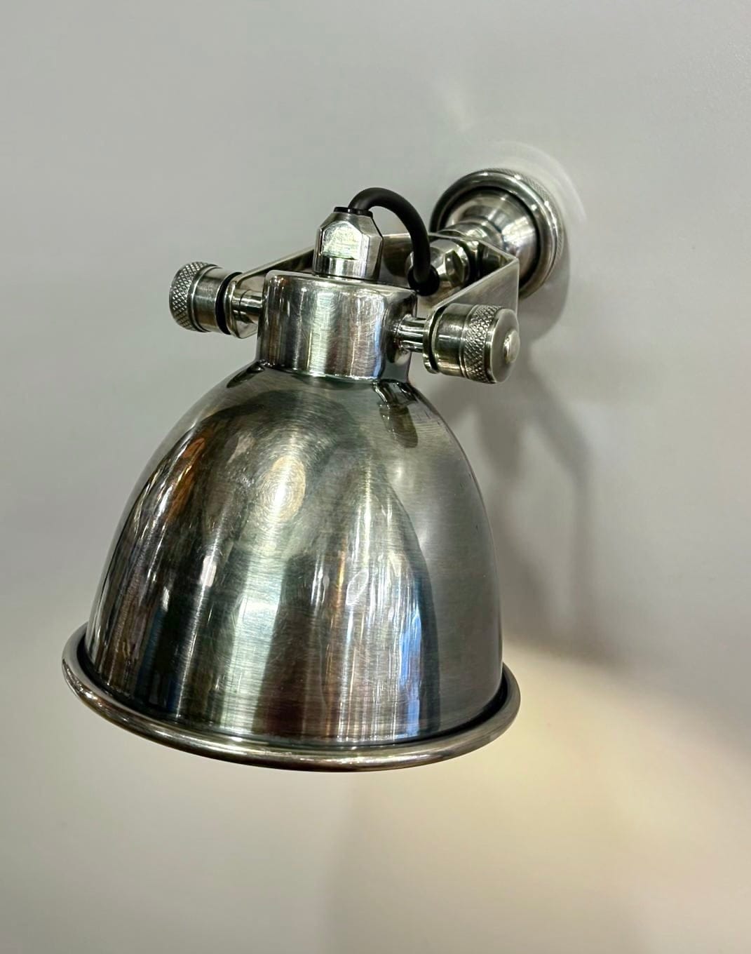 My Store Antique Silver MONTI Brass Wall Sconce