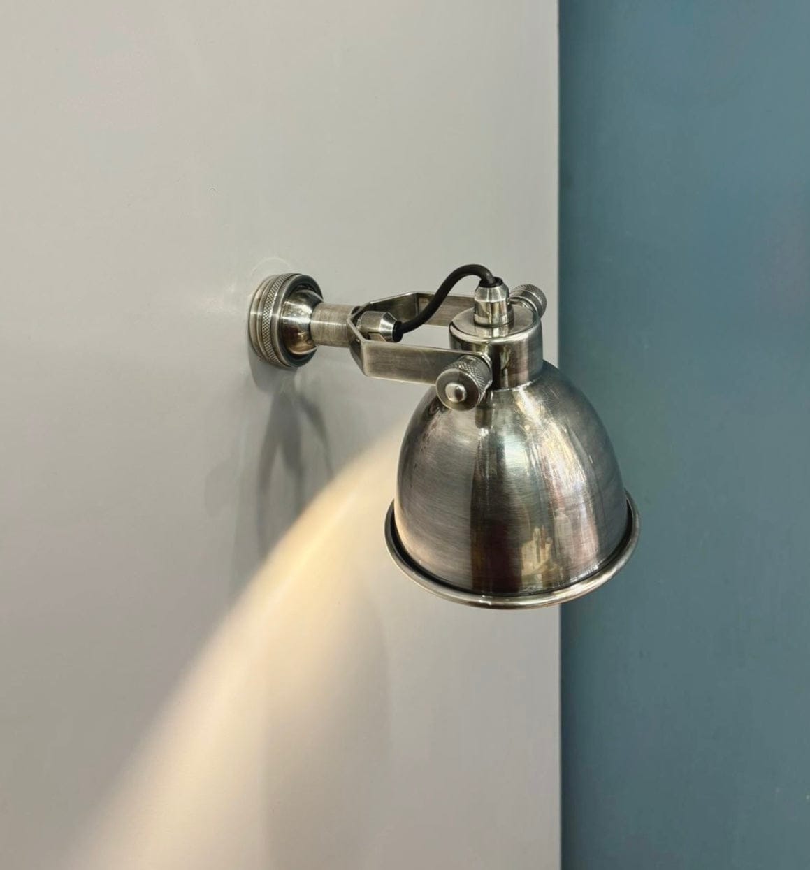 My Store Antique Silver MONTI Brass Wall Sconce