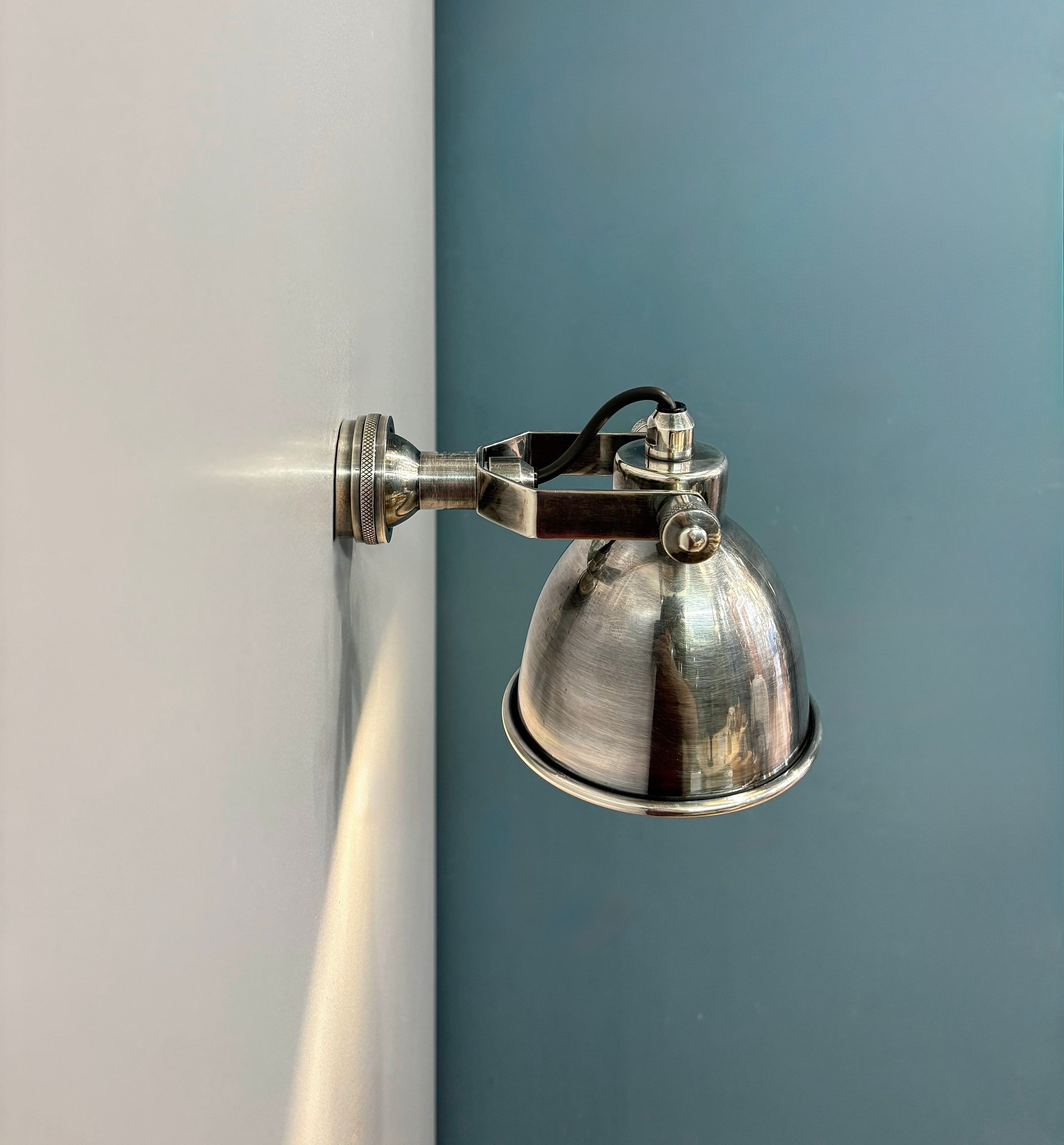 My Store Antique Silver MONTI Brass Wall Sconce