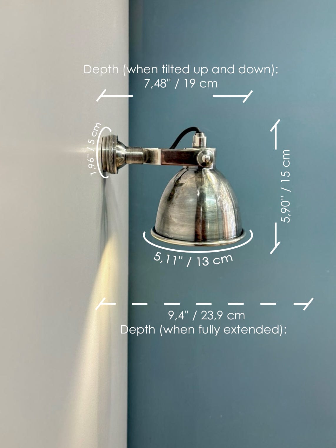 My Store Antique Silver MONTI Brass Wall Sconce