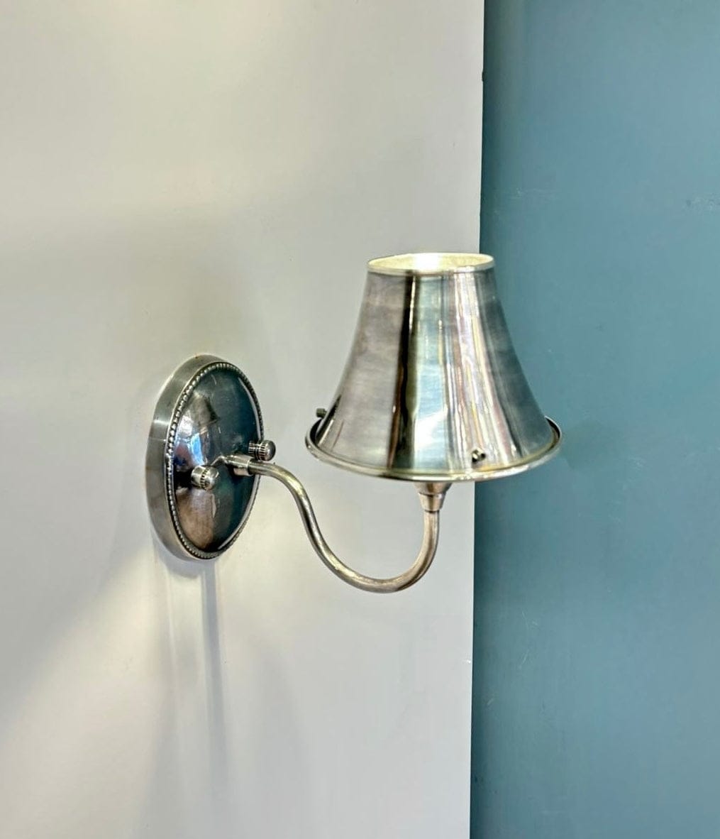 My Store Antique Silver NUSCO Brass Wall Sconce