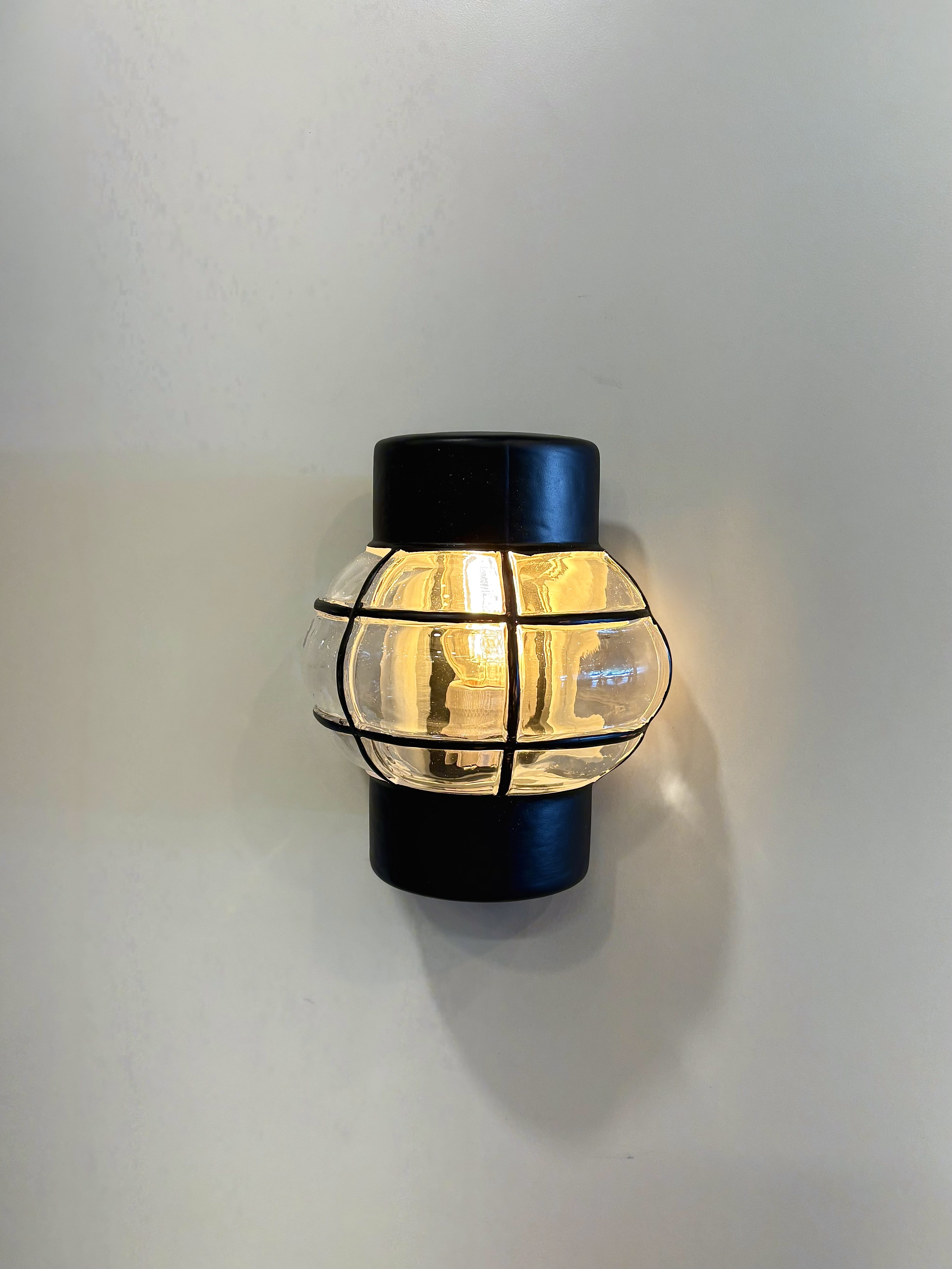 My Store Black ULM GLASS Wall Sconce