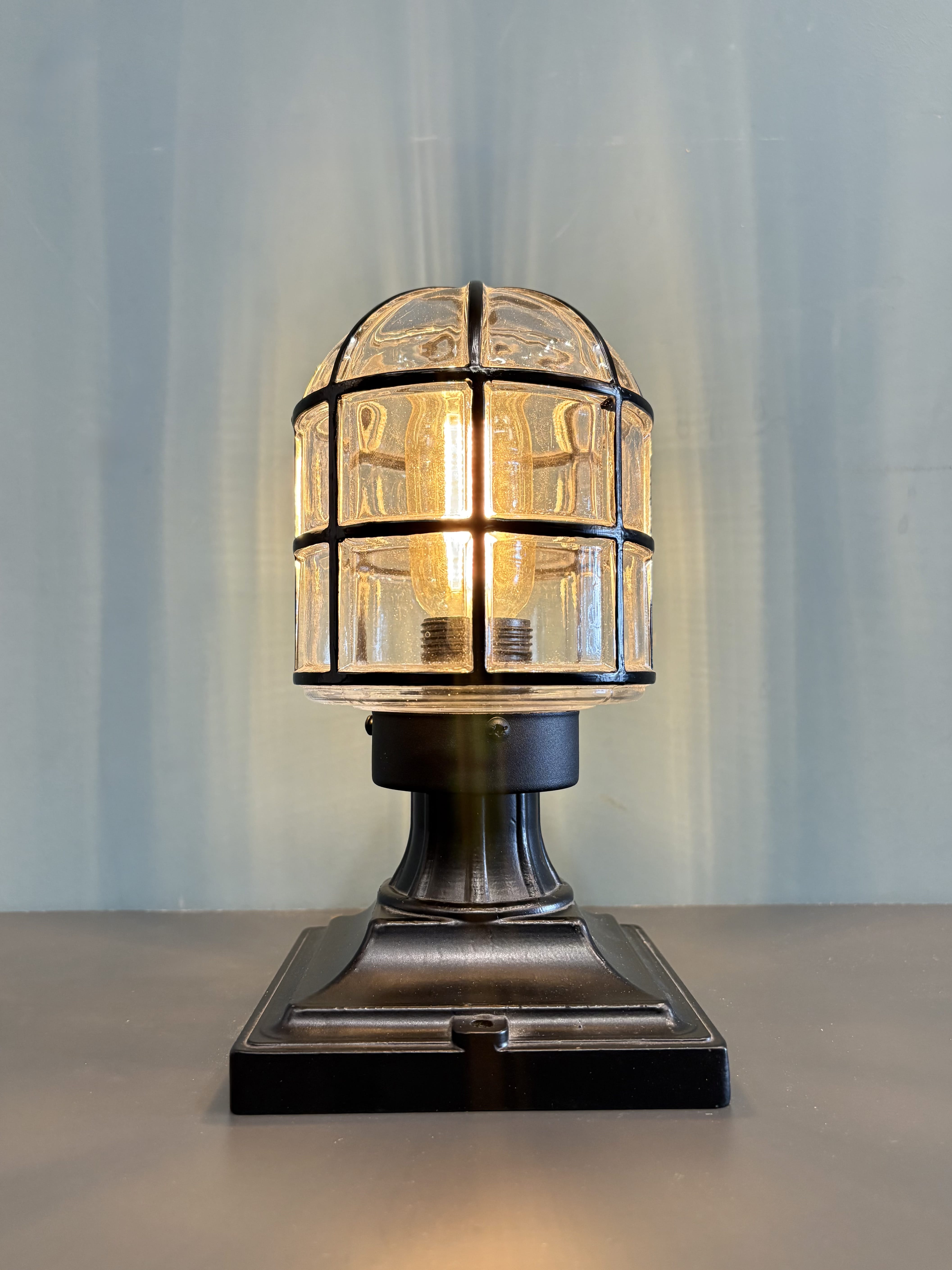 My Store Black ZLIN MINI Outdoor Glass Dock Lamp