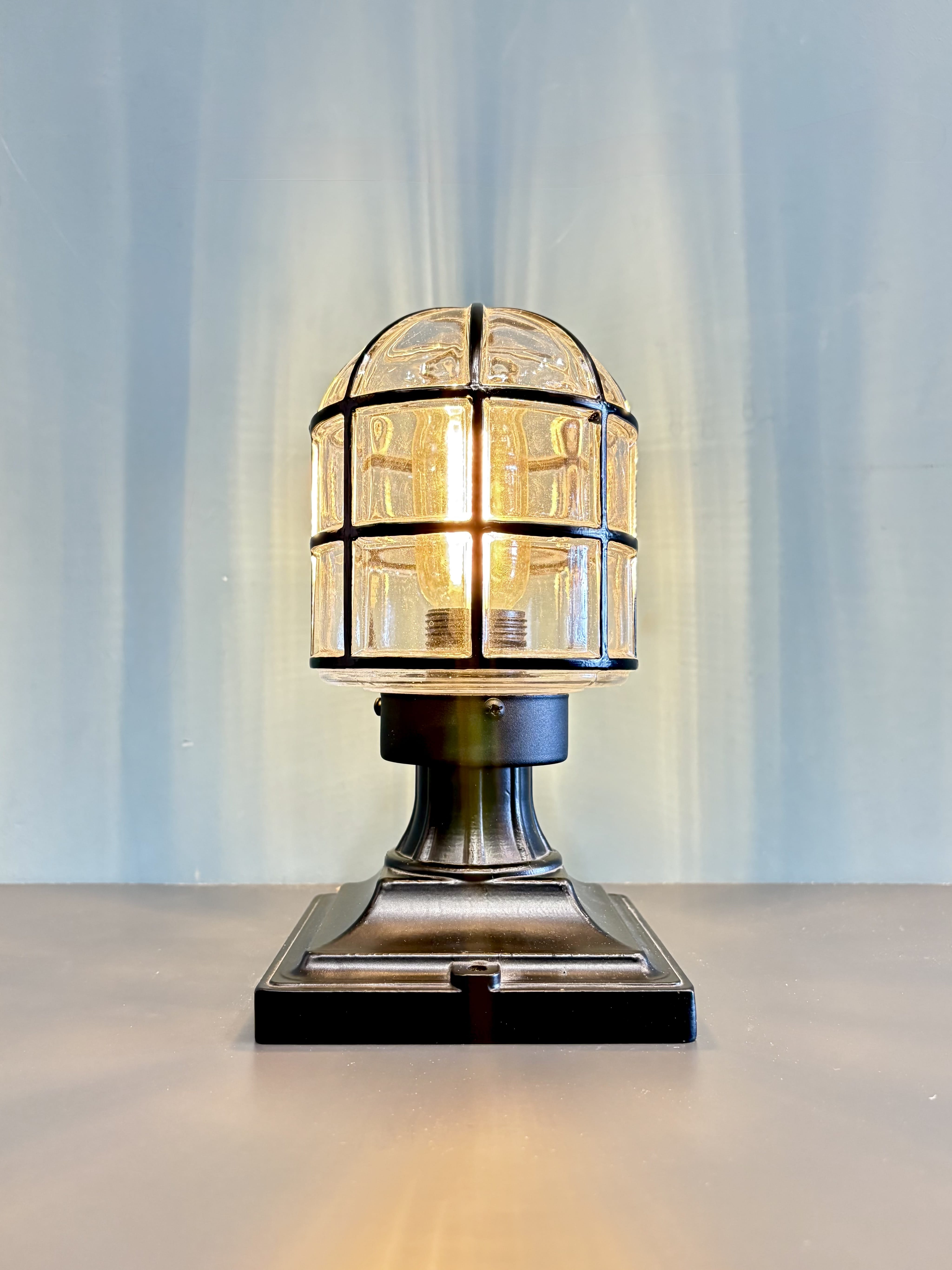 My Store Black ZLIN MINI Outdoor Glass Dock Lamp