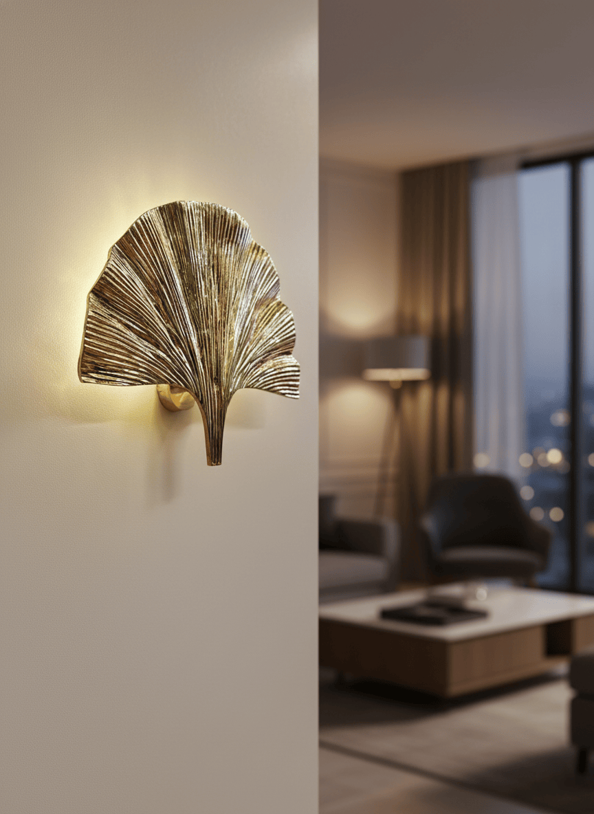 My Store Brushed Brass ALMADA Brass Casting Wall Sconce