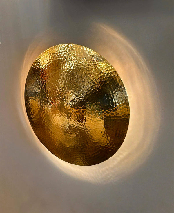 My Store KRASICI Single Hammered Brass Wall Lighting Fixture