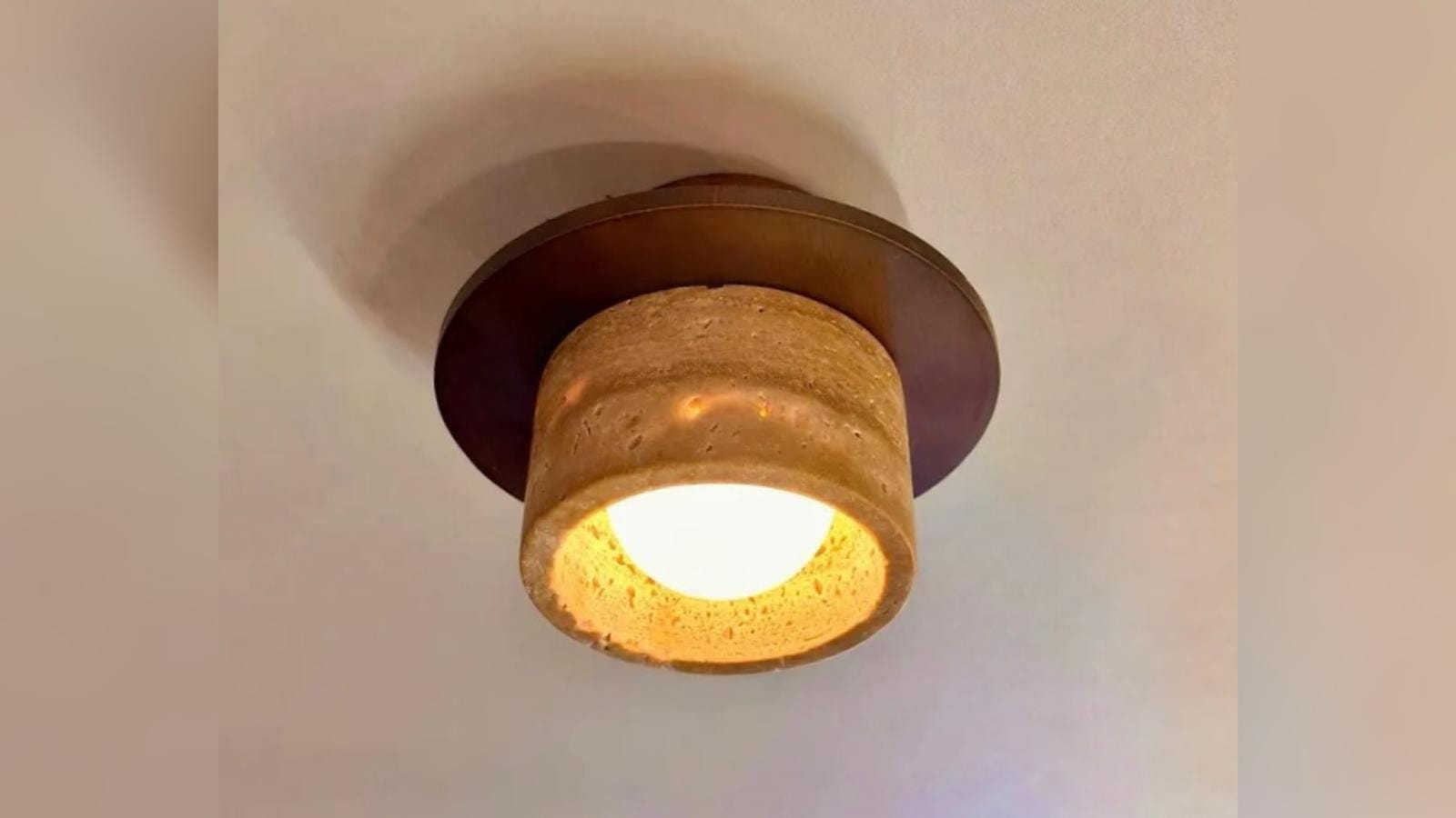 My Store LOGATEC Travertine Ceiling Fixture