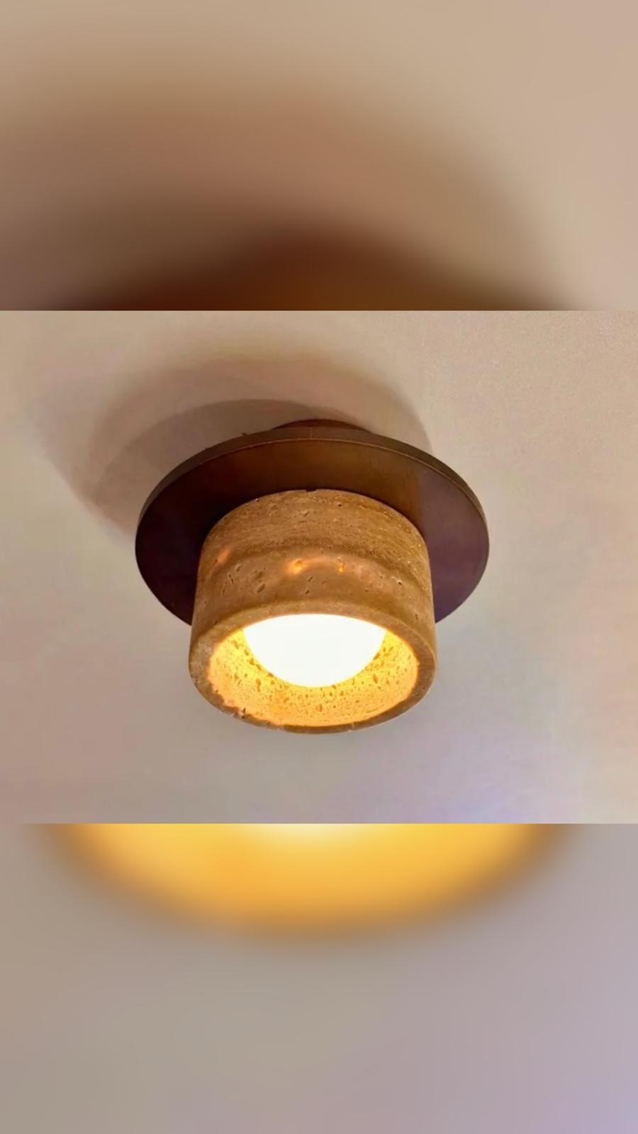 My Store LOGATEC Travertine Ceiling Fixture