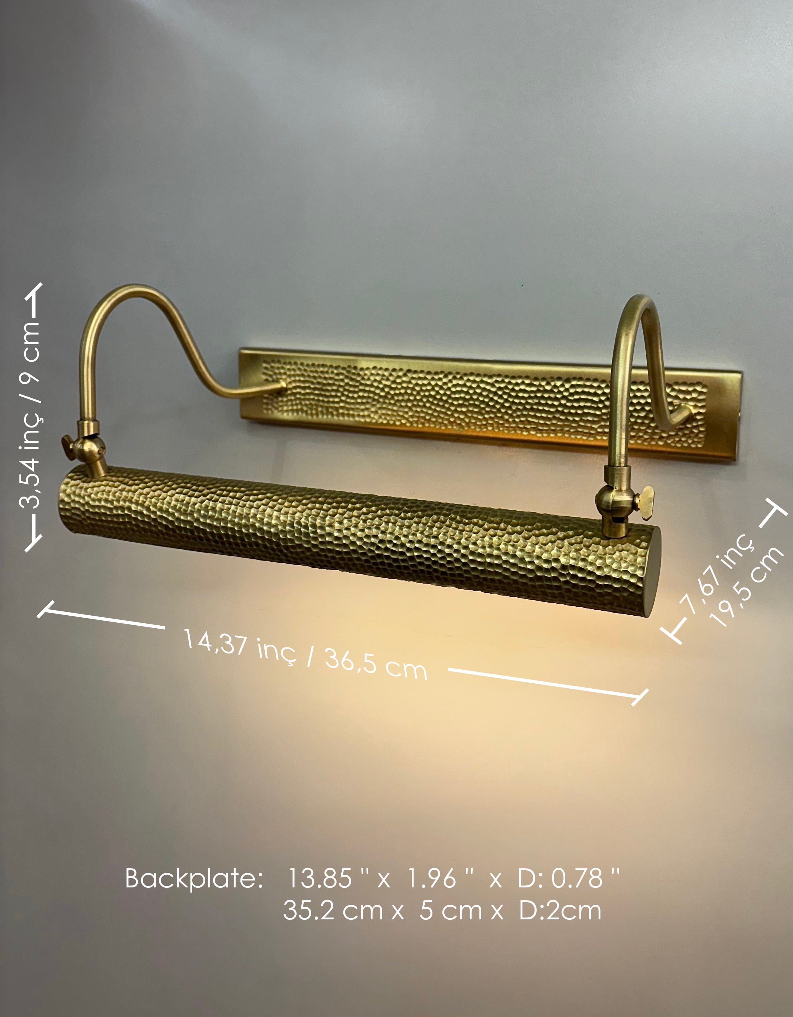 My Store NIDRI Handmade Brass Picture Light Wall Sconce