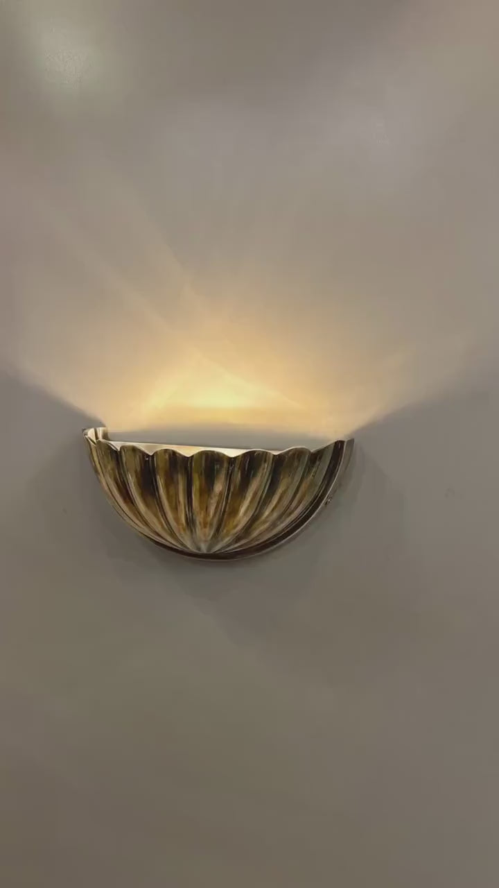 CARDIUM Brass Wall Sconce - Light Fixture, Wall Lighting, Wall Lamp, Wall Light , Bedside Light, Art Deco Lighting, Brass Lighting