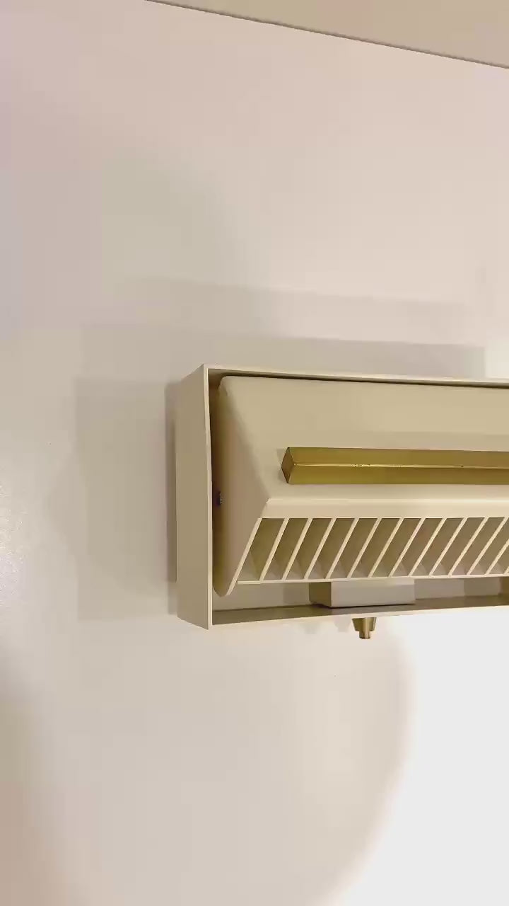 MURAFA cream and brass wall sconce video showing the adjustable head